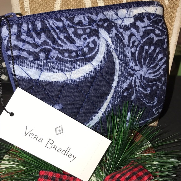Vera Bradley Accessories - Vera Bradley Quilted Blue Floral Pouch